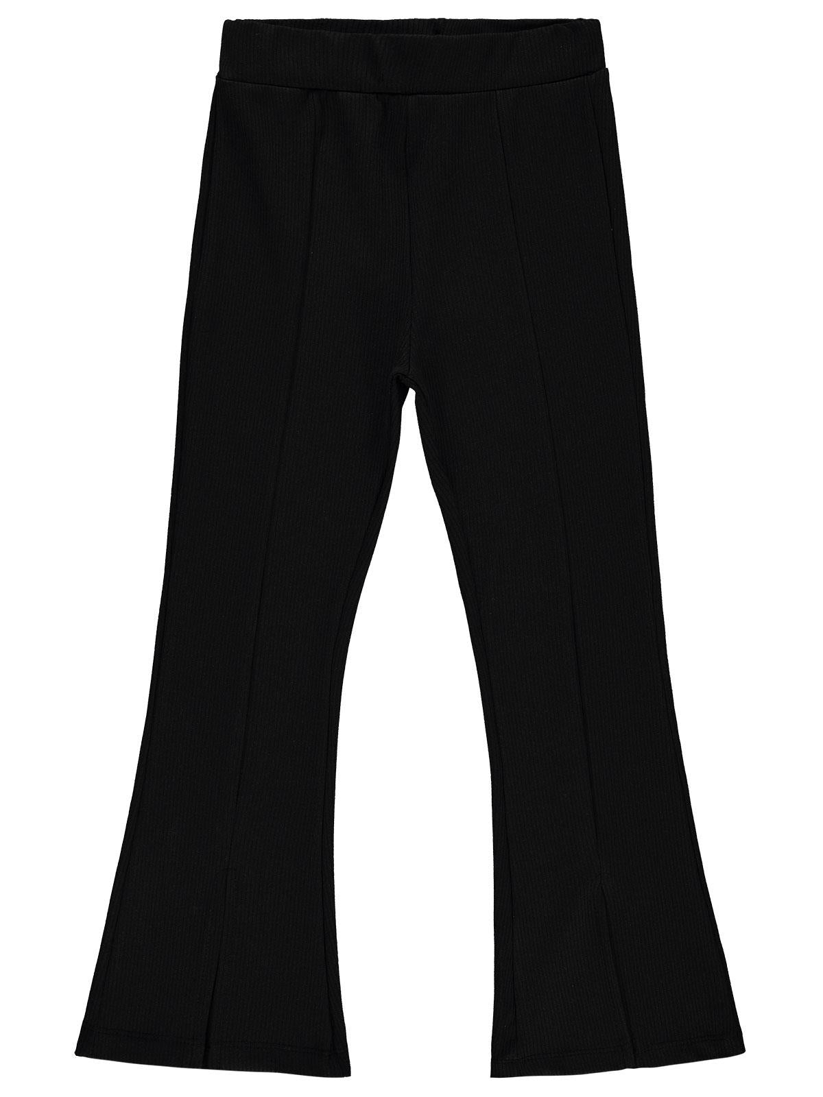 Civil Girls Paça Yırtmaçlı 6-9 Yaş Tayt - Siyah