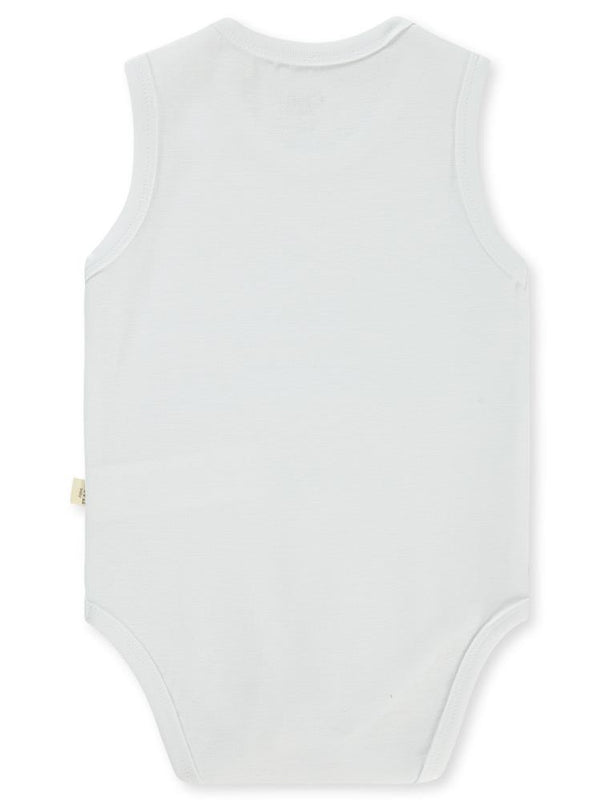 Civil Baby Organik 5 li Sıfır Kol 1-3 yaş Çıtçıtlı Badi - Beyaz