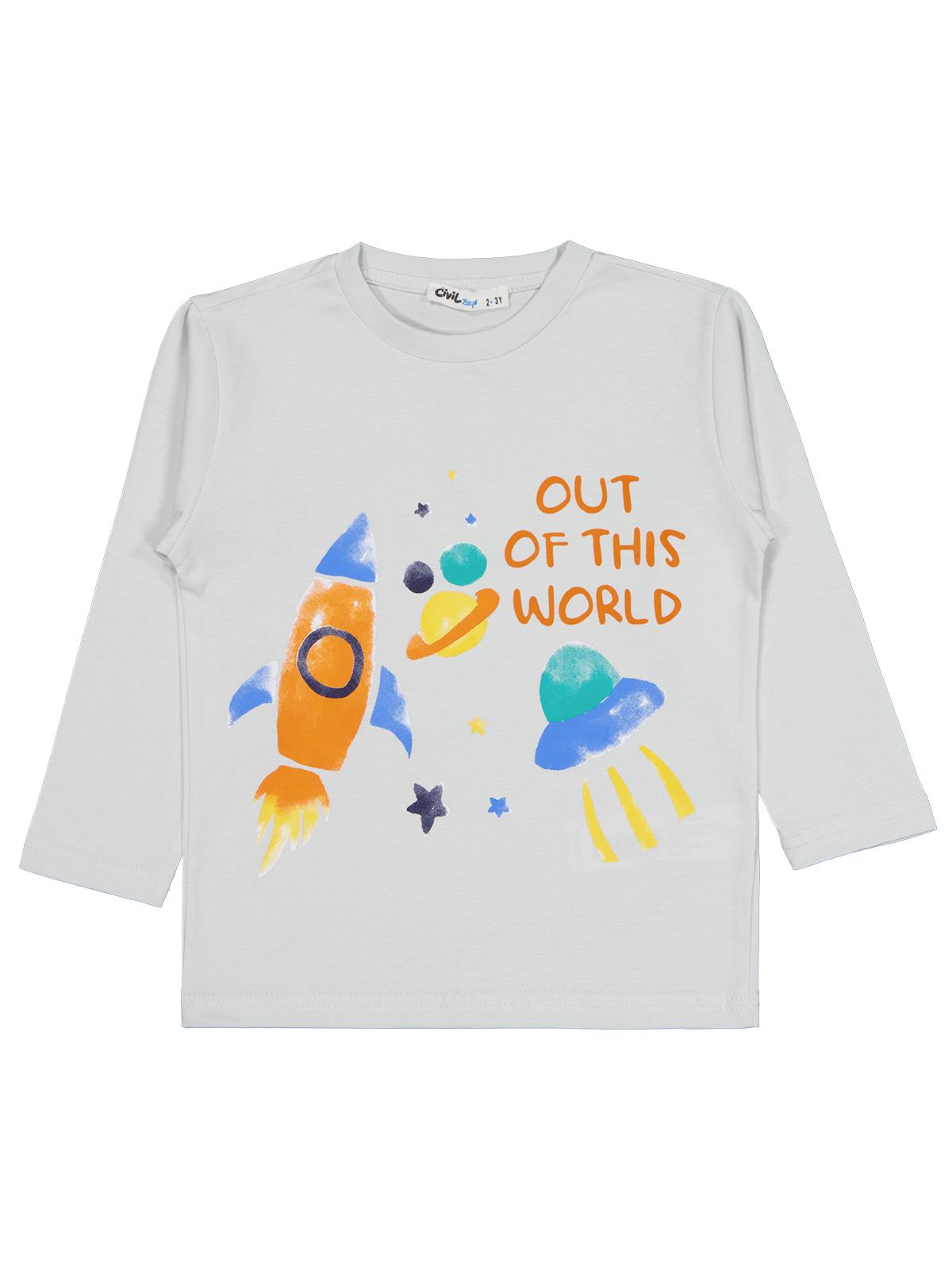 Civil Boys Out Of Thıs Baskılı 2-5 Yaş Sweatshirt - Gri
