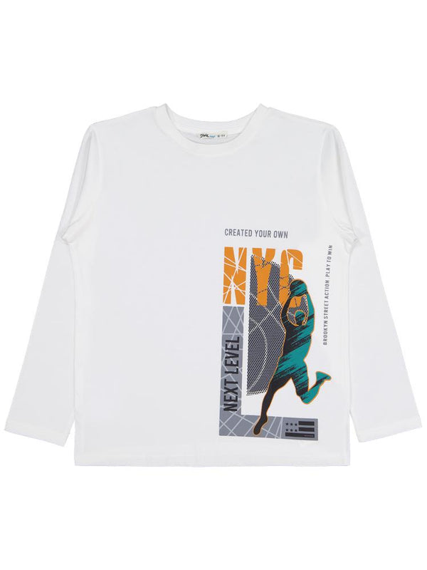 Civil Boys Nyc Baskılı 10-13 Yaş Sweatshirt - Ekru