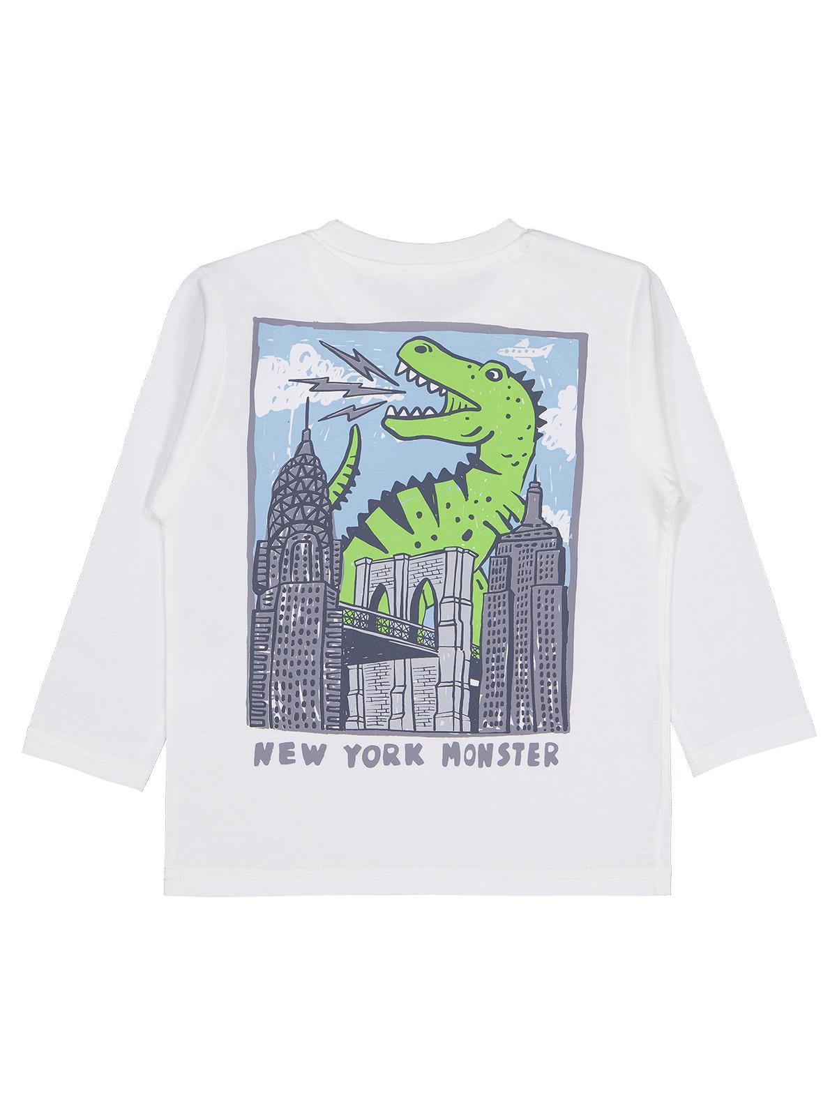 Civil Erkek Çocuk Stay Brave baskılı Sweatshirt | Süprem Uzun Kol | Okul Kreş ve Günlük Kullanım - Ekru