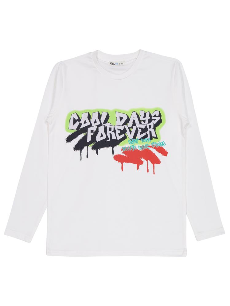 Civil Boys Cool Days Forever Baskılı 10-13 Yaş Sweatshirt - Ekru