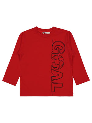 Civil Boys Goal Baskılı 2-5 Yaş Sweatshirt - Kırmızı