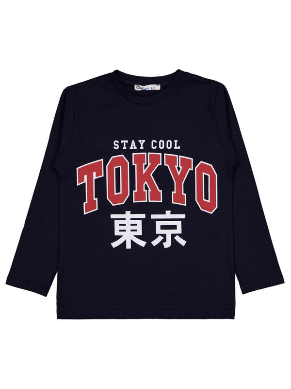 Civil Boys Tokyo Baskılı 6-9 Yaş Sweatshirt - Lacivert