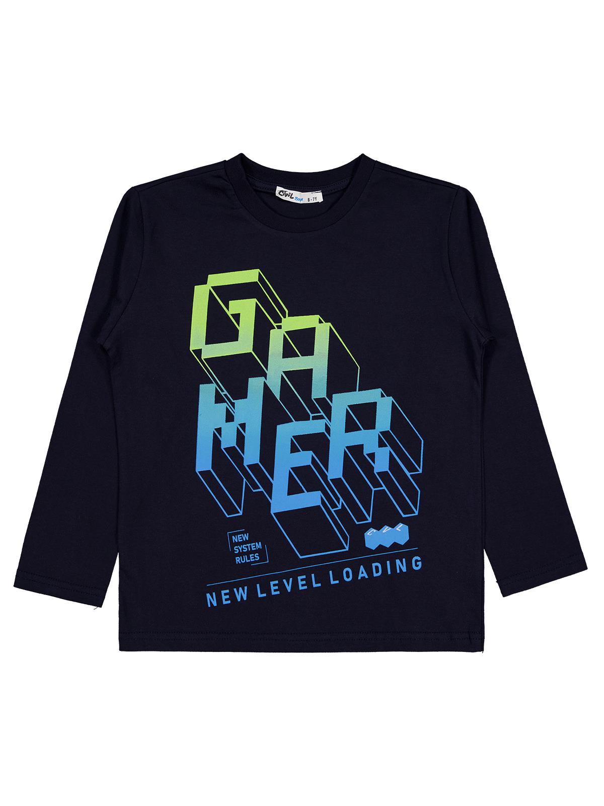 Civil Boys Gamer Baskılı 6-9 Yaş Sweatshirt - Lacivert