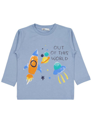 Civil Boys Out Of Thıs Baskılı 2-5 Yaş Sweatshirt - Mavi