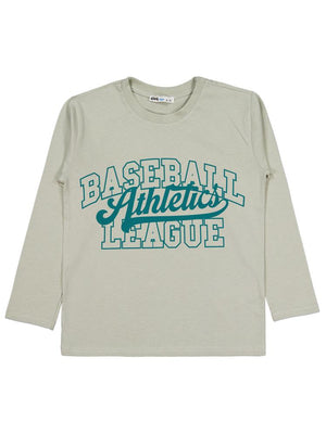 Civil Boys Basebal Atletics Baskılı 6-9 Yaş Sweatshirt - Koyu Taş Rengi