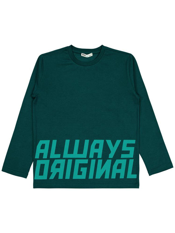 Civil Boys Always Orıgınal Baskılı 10-13 Yaş Sweatshirt - Yeşil