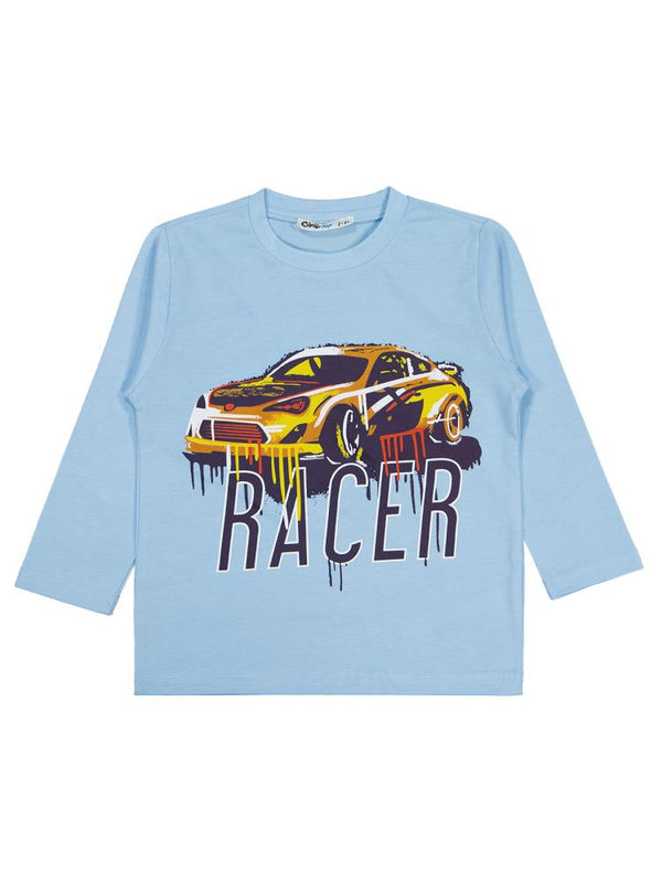 Civil Boys Racer Baskılı 2-5 Yaş Sweatshirt - Mavi