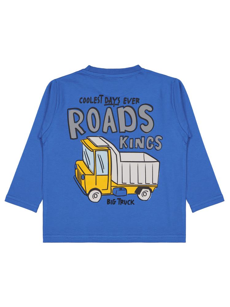 Civil Boys Roads Baskılı 2-5 Yaş Sweatshirt - Mavi
