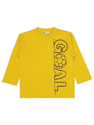 Civil Boys Goal Baskılı 2-5 Yaş Sweatshirt - Sarı