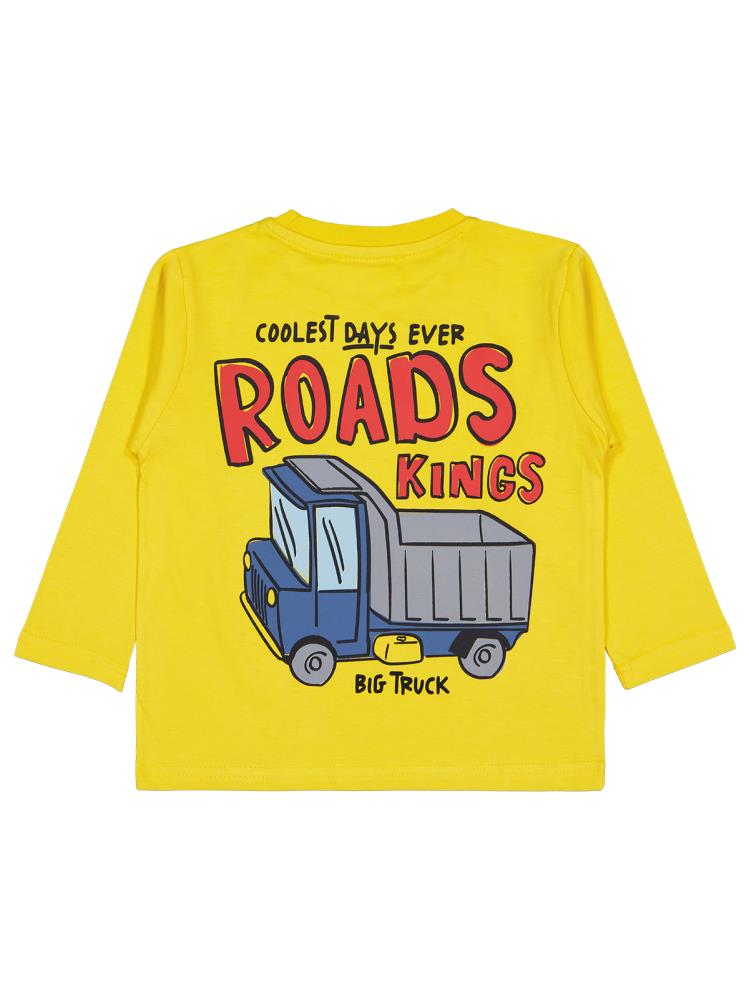 Civil Boys Roads Baskılı 2-5 Yaş Sweatshirt - Sarı