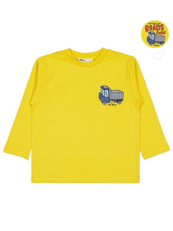 Civil Boys Roads Baskılı 2-5 Yaş Sweatshirt - Sarı