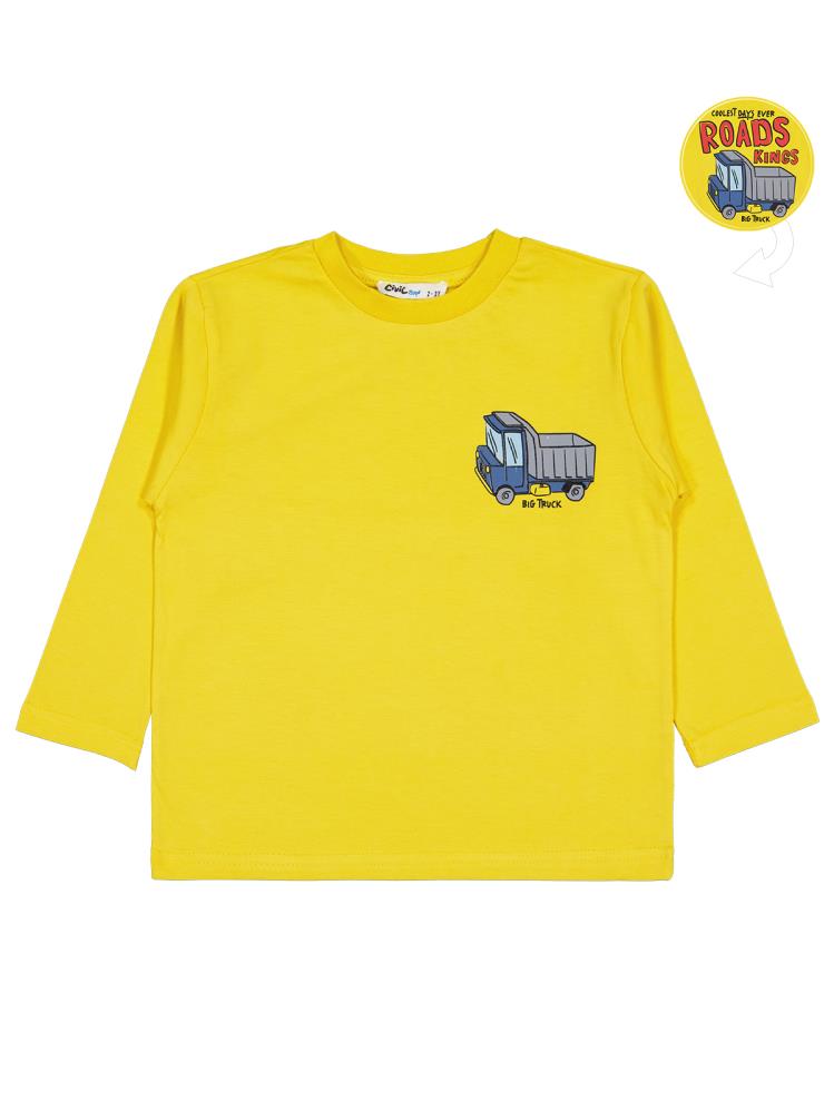 Civil Boys Roads Baskılı 2-5 Yaş Sweatshirt - Sarı