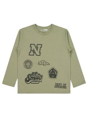 Civil Boys N Dept Of Baskılı 6-9 Yaş Sweatshirt - Haki