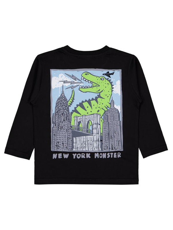 Civil Boys Stay Brave baskılı 2-5 Yaş Sweatshirt - Siyah