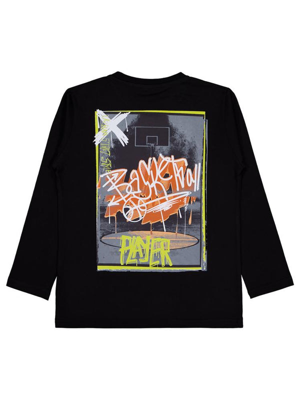 Civil Boys Player Baskılı 6-9 Yaş Sweatshirt - Siyah