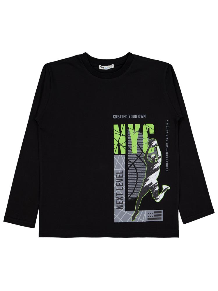 Civil Boys Nyc Baskılı 10-13 Yaş Sweatshirt - Siyah