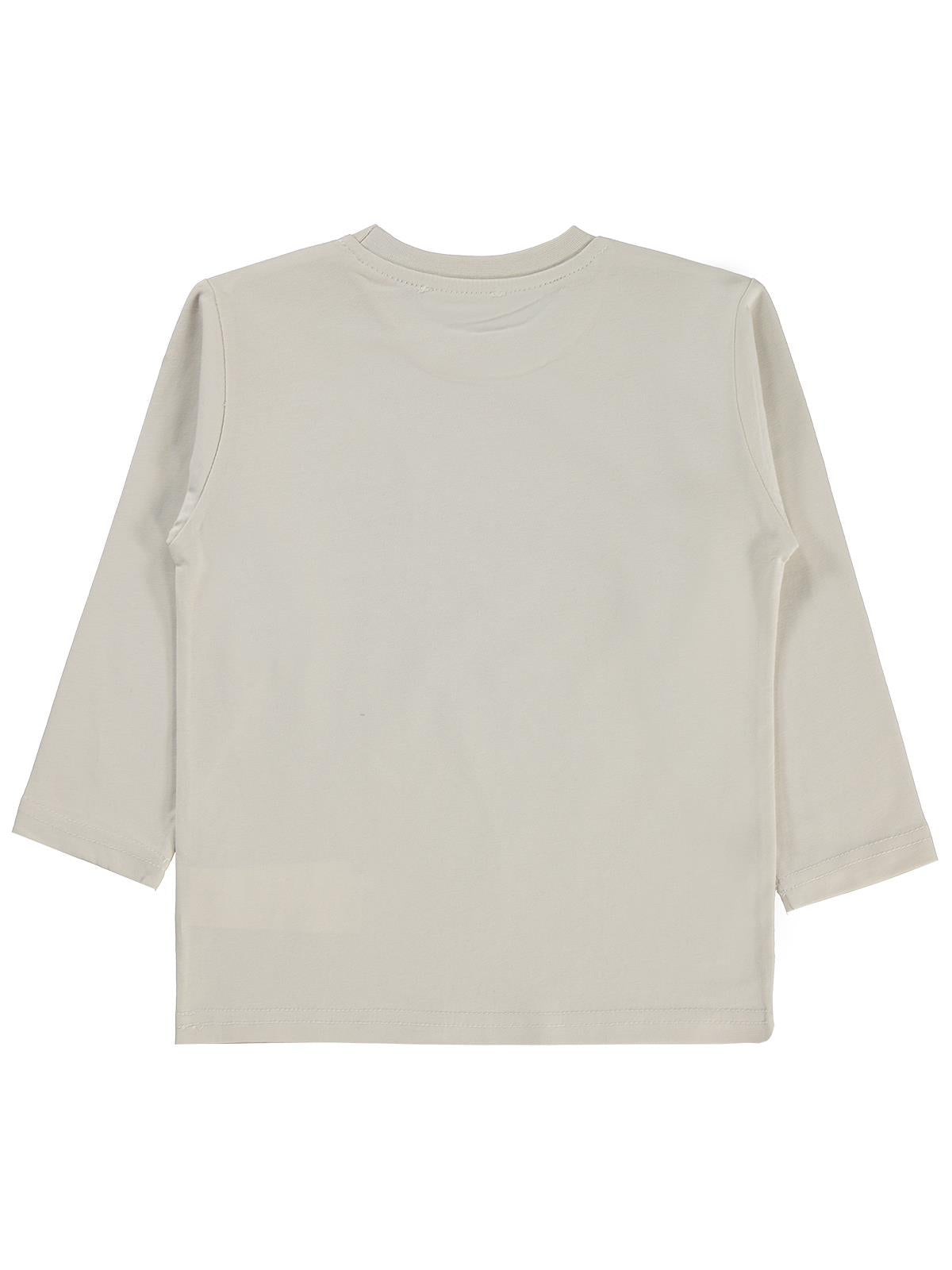 Civil Boys Lets Go Timsah Baskılı 2-5 Yaş Sweatshirt - Bej