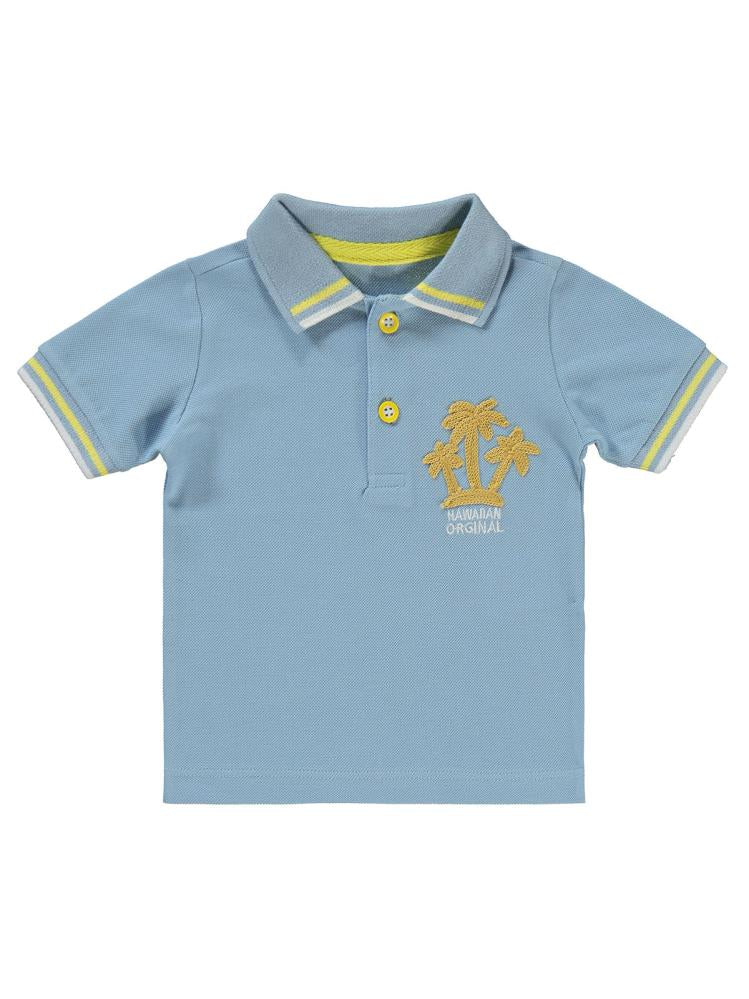 Concept Pike Palmiye Tişört Kot Şortlu 2'li 6-18 Ay Takım - Mavi