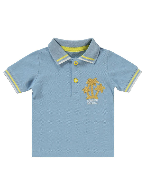 Concept Pike Palmiye Tişört Kot Şortlu 2'li 6-18 Ay Takım - Mavi