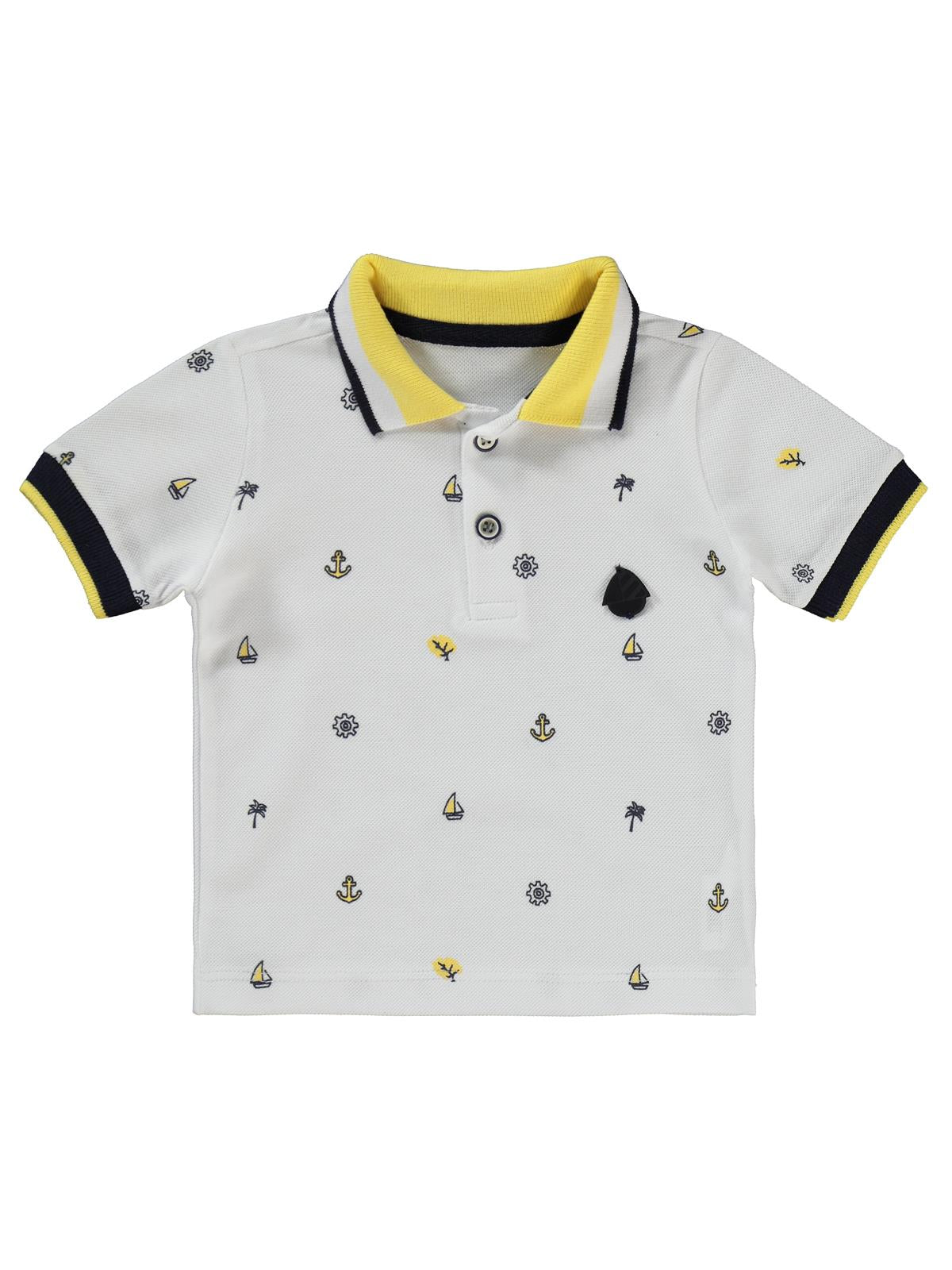 Concept Pike Çapalı Tişört Kot Şortlu 2'li 6-18 Ay Takım - Beyaz