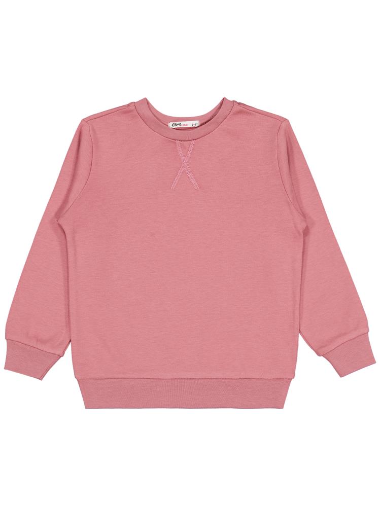 Civil Girls Düz 2-5 Yaş Sweatshirt - Pembe