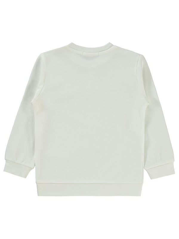 20252116 Civil Girls Düz 2-5 Yaş Sweatshirt - Ekru