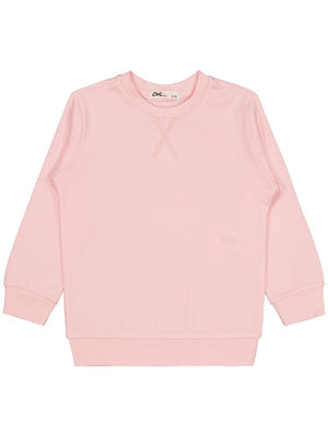 Civil Girls Düz 2-5 Yaş Sweatshirt - Pembe