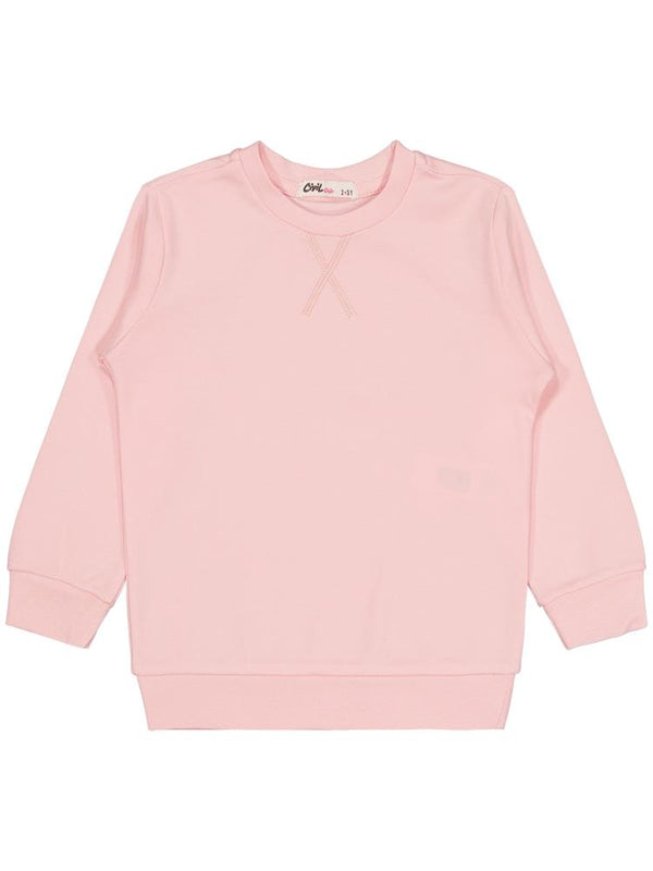 Civil Girls Düz 2-5 Yaş Sweatshirt - Pembe