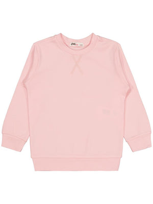 Civil Girls Düz 2-5 Yaş Sweatshirt - Pembe
