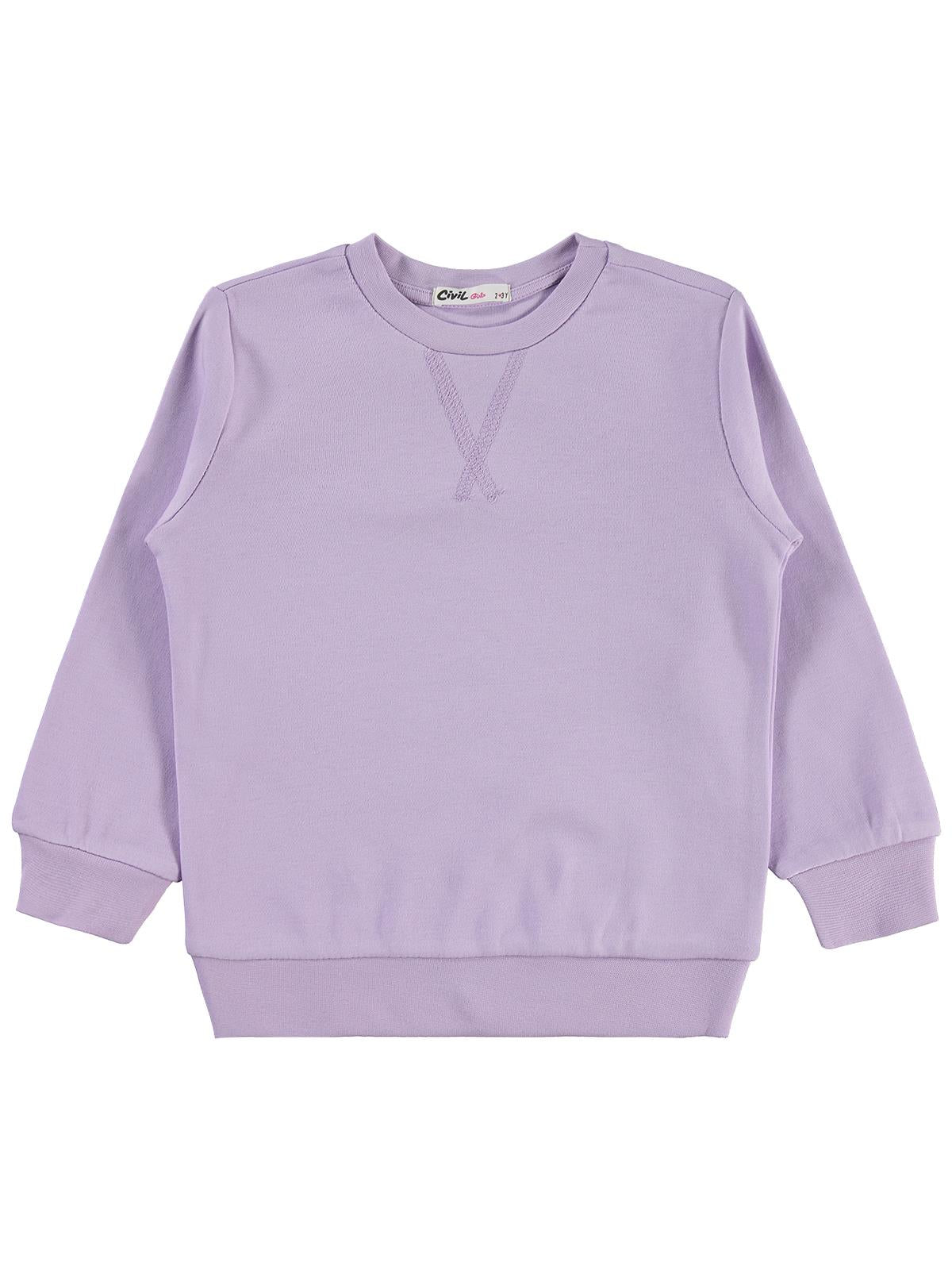 Civil Girls Kız Çocuk Düz 2-5 Yaş Sweatshirt - Lila