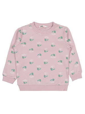 Civil Girls Çıtır Çiçek Baskılıü 2-5 Yaş Sweatshirt - Pembe