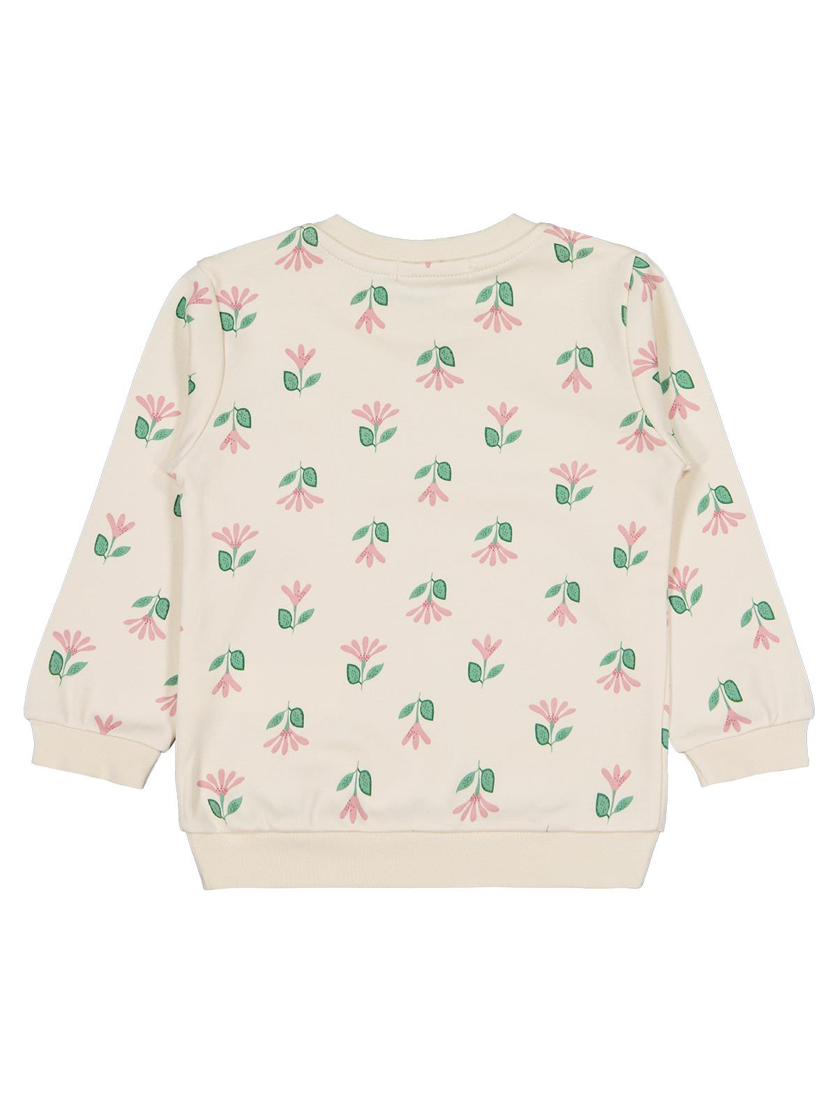 Civil Girls Çıtır Çiçek Baskılıü 2-5 Yaş Sweatshirt - Bej