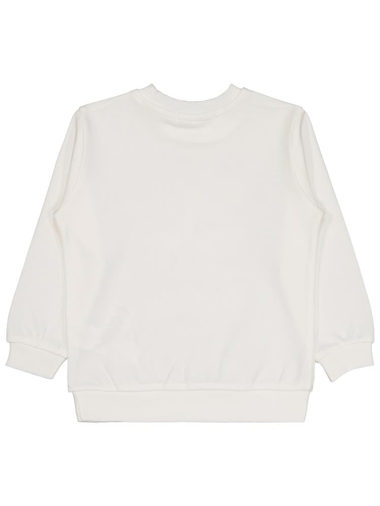 Civil Girls Rainbow Baskılı 2-5 Yaş Sweatshirt - Ekru
