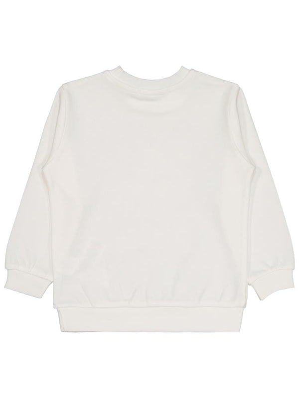 Civil Girls Rainbow Baskılı 2-5 Yaş Sweatshirt - Ekru
