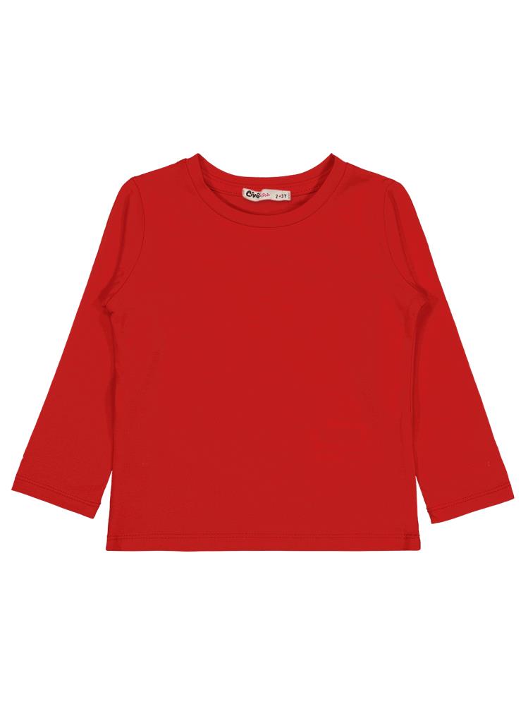 Civil Girls Basic 2-5 Yaş Sweatshirt - Kırmızı