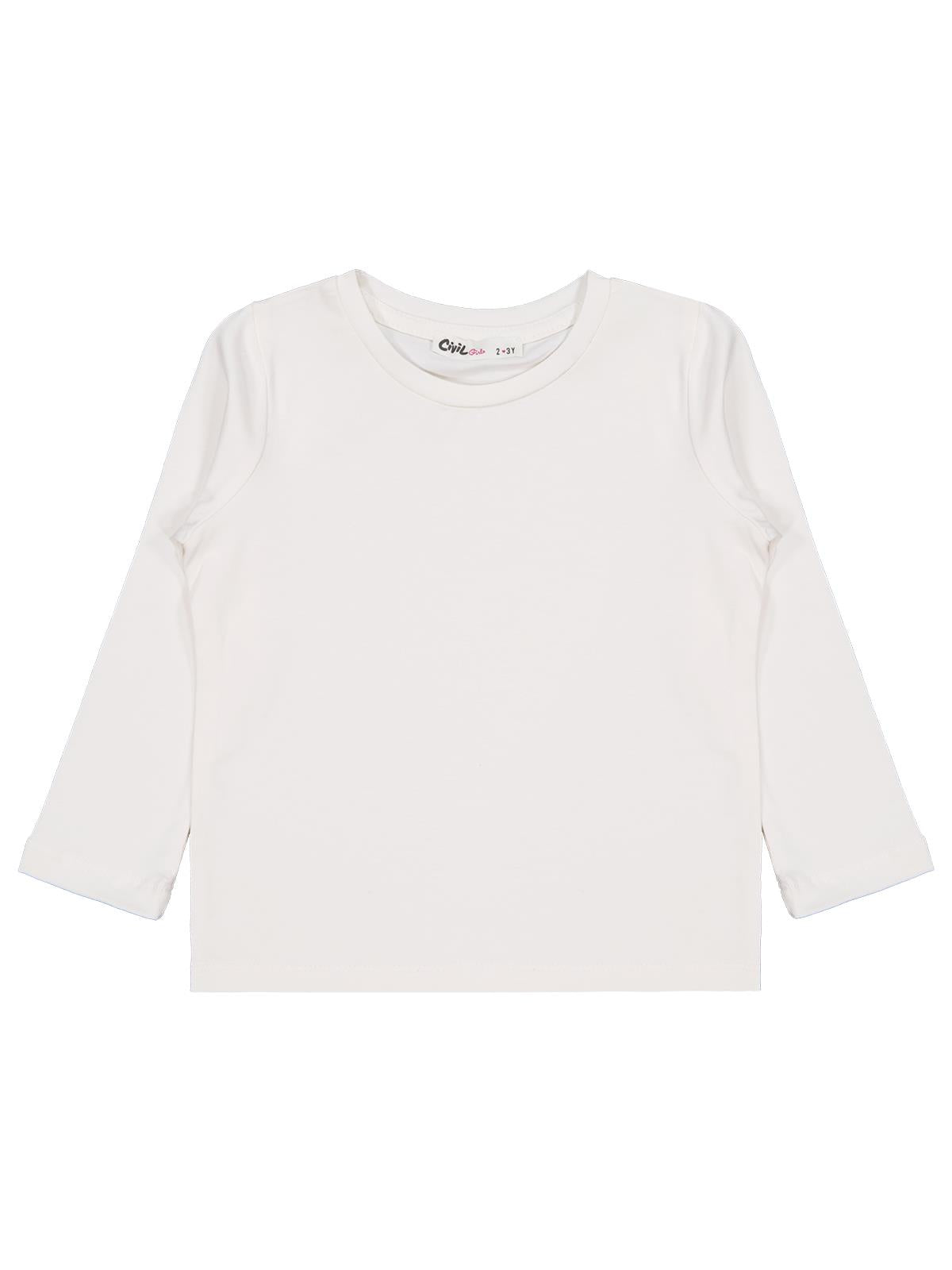 Civil Girls Basic 2-5 Yaş Sweatshirt - Ekru