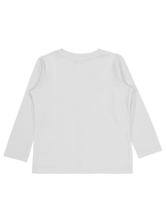 Civil Girls  Kız Çocuk Basic Sweatshirt | Likralı Süprem Uzun Kol | Okul Kreş ve Günlük Kullanım - Beyaz
