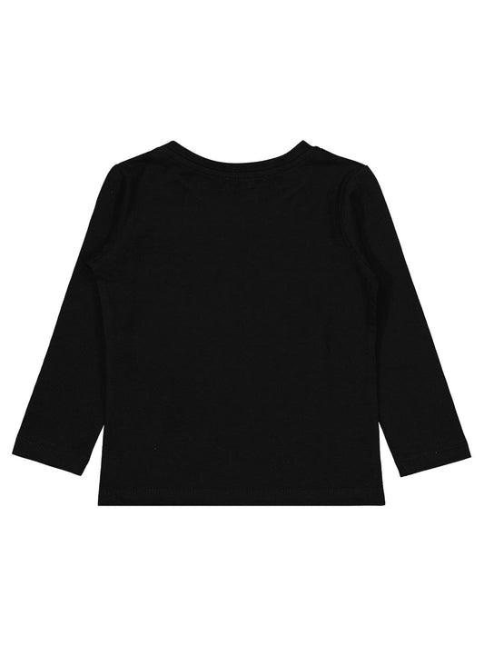 Civil Girls  Kız Çocuk Basic Sweatshirt | Likralı Süprem Uzun Kol | Okul Kreş ve Günlük Kullanım - Siyah