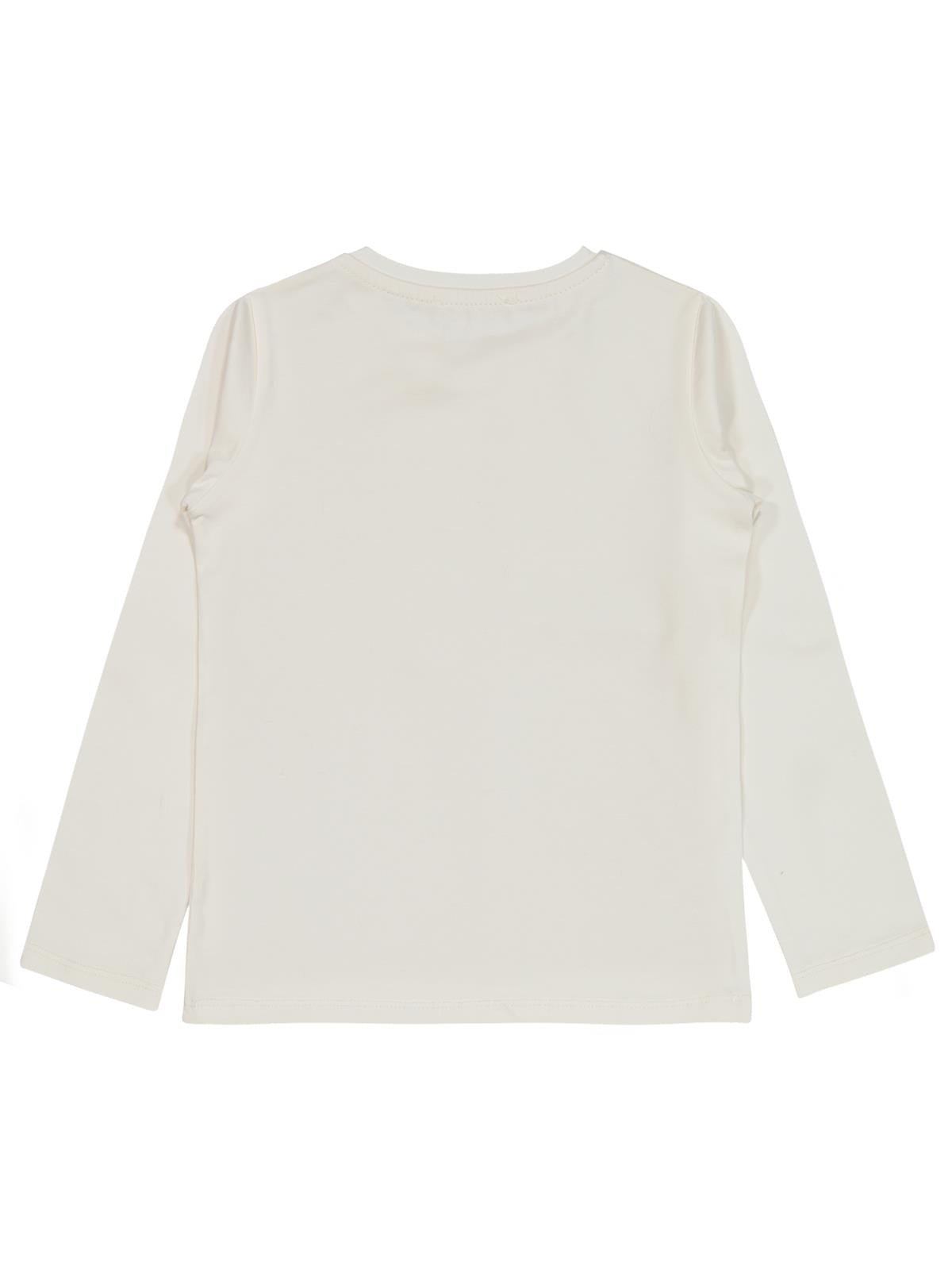 Civil Kız Çocuk Basic Sweatshirt | Likralı Süprem Uzun Kol | Okul Kreş ve Günlük Kullanım - Ekru