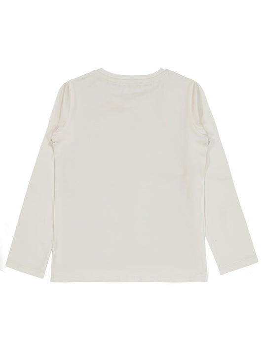 Civil Girls Kız Çocuk Basic Sweatshirt | Likralı Süprem Uzun Kol | Okul Kreş ve Günlük Kullanım - Ekru