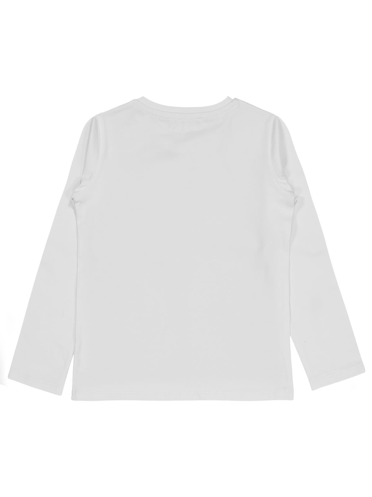 Civil Girls Kız Çocuk Basic Sweatshirt | Likralı Süprem Uzun Kol | Okul Kreş ve Günlük Kullanım - Beyaz