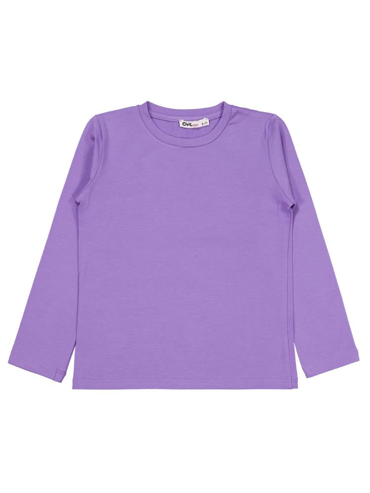 Civil Girls Basic 6-9 Yaş Sweatshirt - Lila