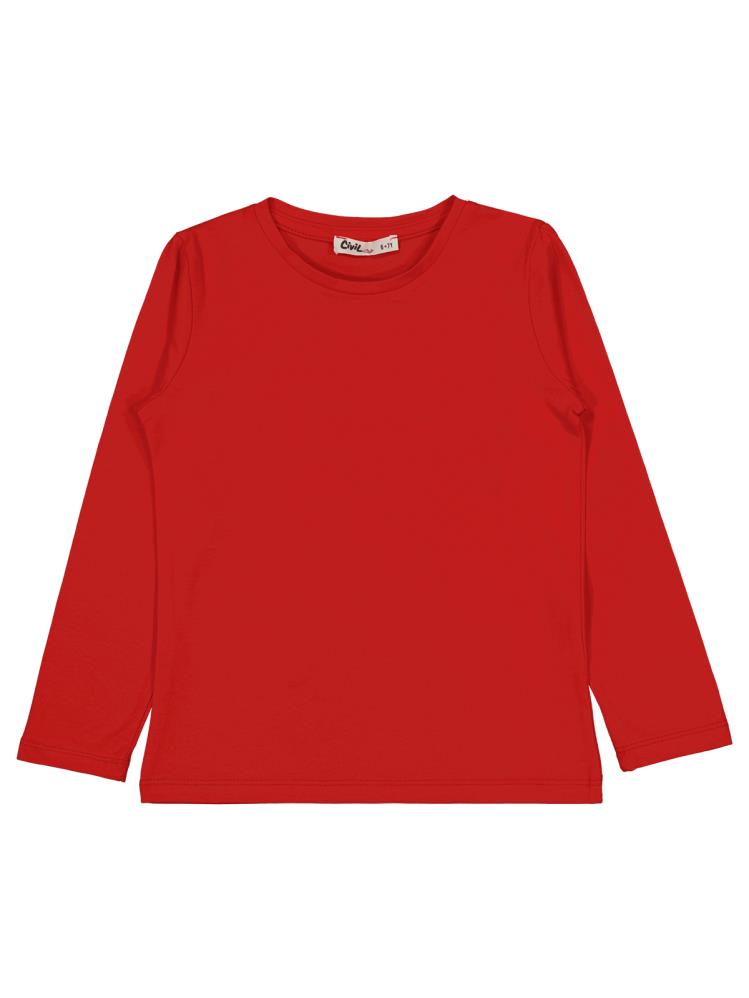 Civil Girls Basic 6-9 Yaş Sweatshirt - Kırmızı