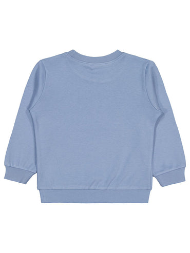 Civil Girls Kurdela Baskılı 2-5 Yaş Sweatshirt - Mavi