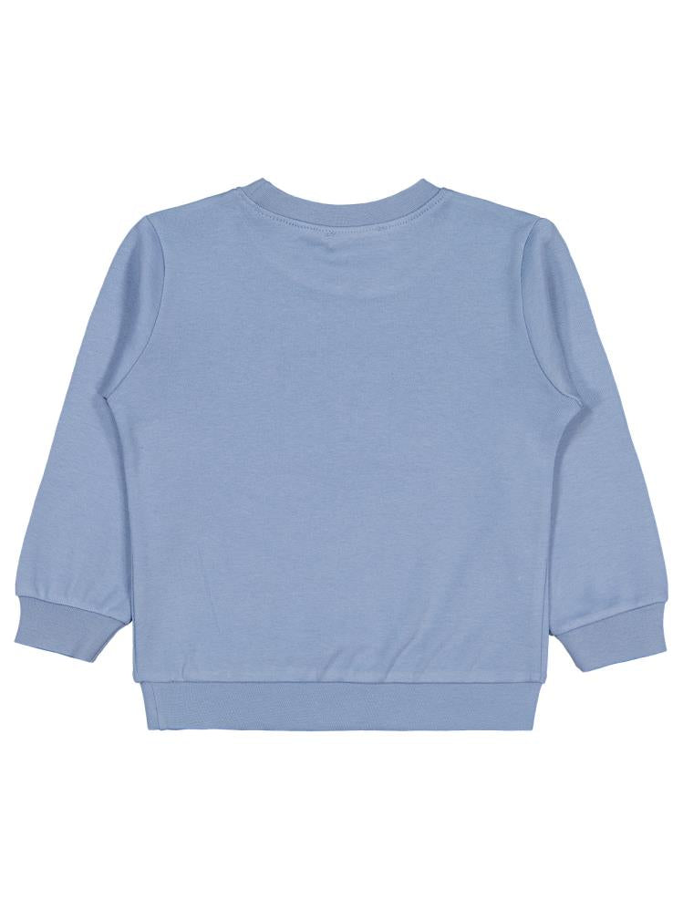 Civil Girls Kurdela Baskılı 2-5 Yaş Sweatshirt - Mavi
