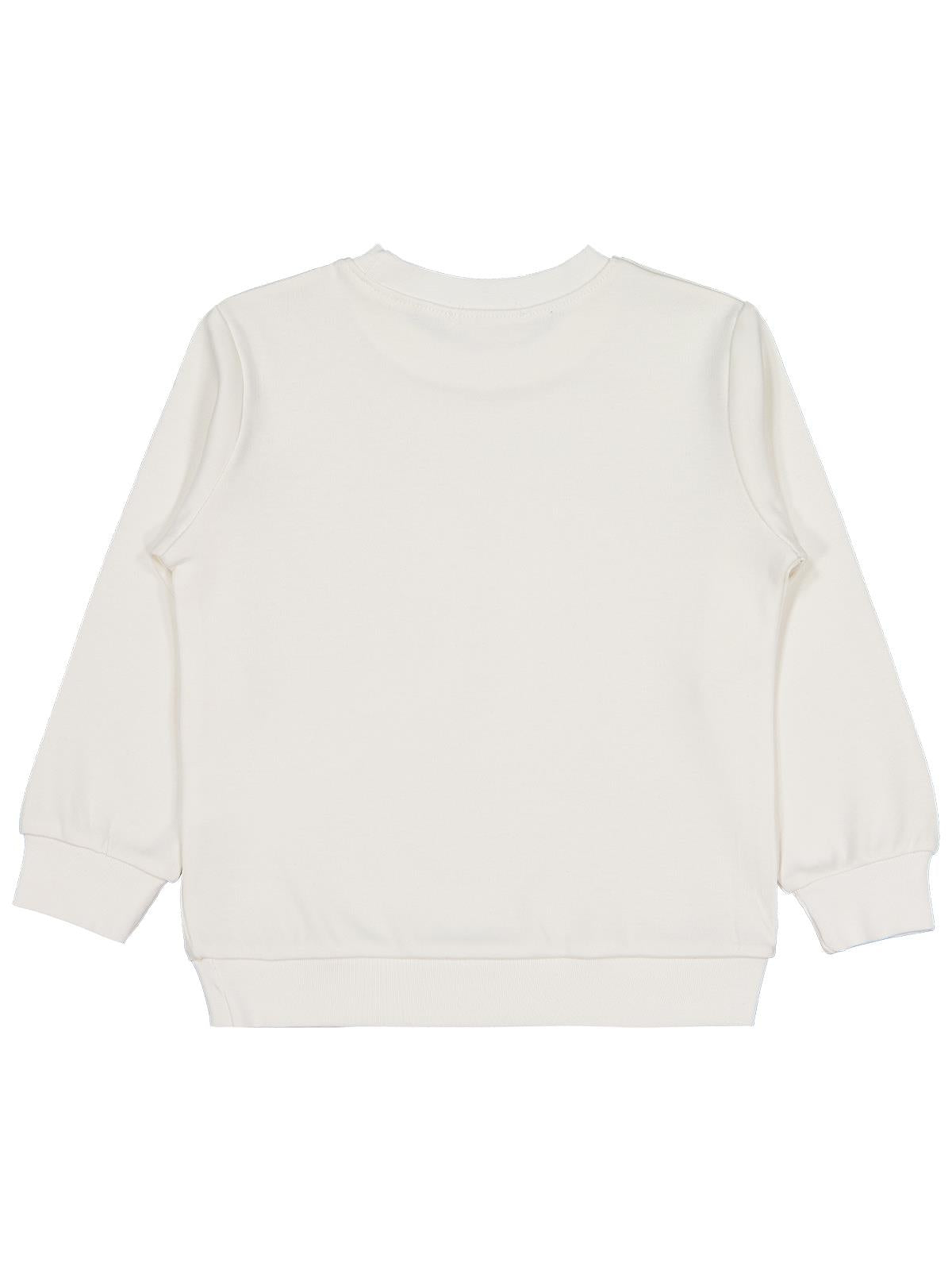 Civil Girls Kurdela Baskılı 2-5 Yaş Sweatshirt - Ekru