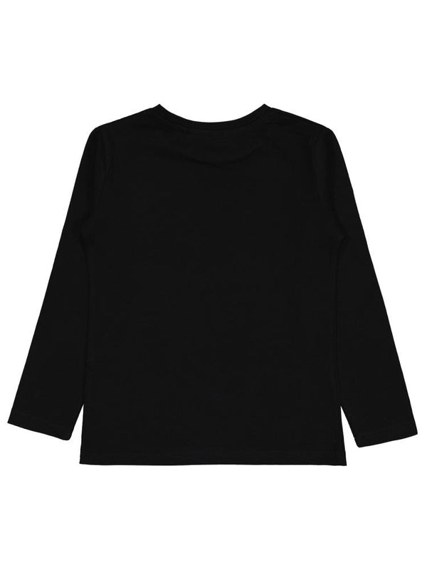 Civil Girls Kalp Baskılı 6-9 Yaş Sweatshirt - Siyah