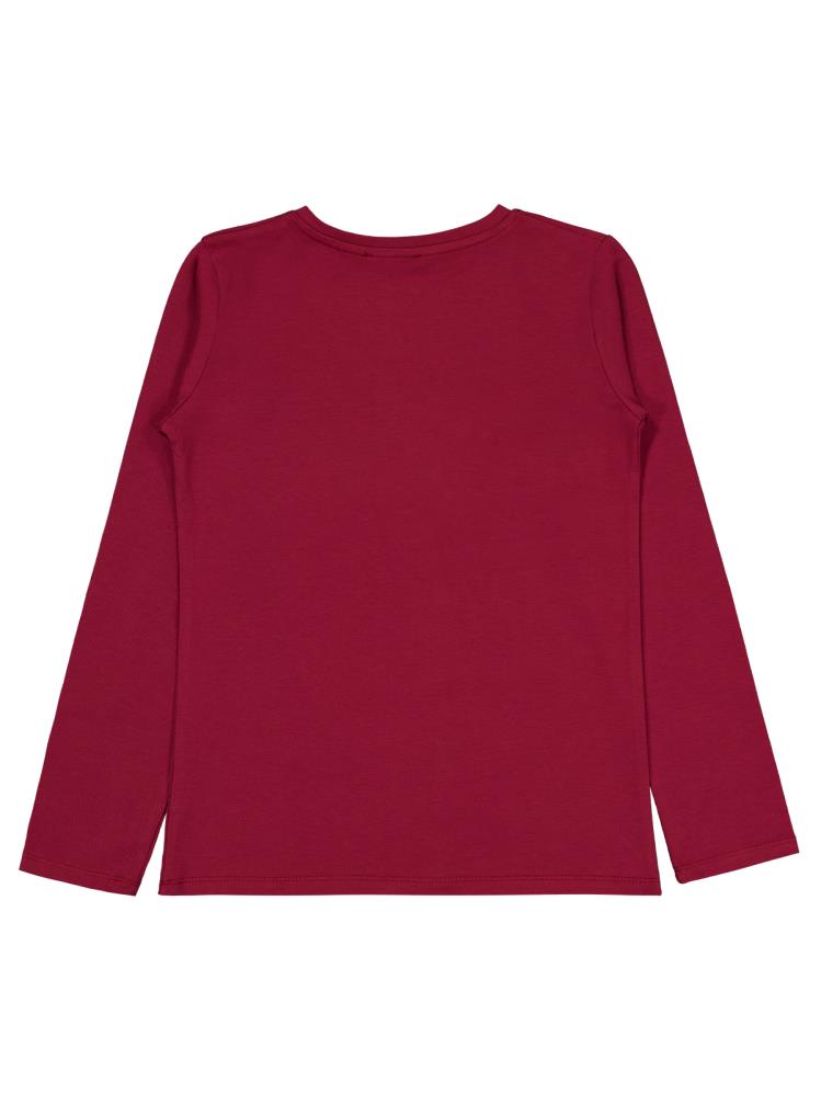 Civil Girls Wonderful Baskılı 10-13 Yaş Sweatshirt - Bordo